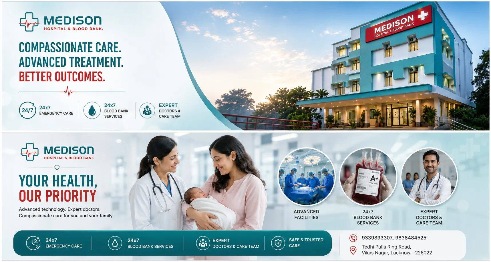 Medison Hospital & Blood Bank — compassionate care, advanced treatment, better outcomes. Your health, our priority.